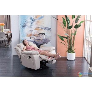 (按体顺-5)CHEERS芝华仕真皮电动沙发5758